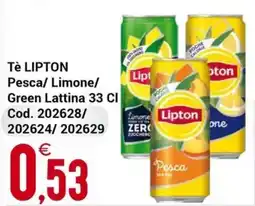 Centro Cash Tè LIPTON Pesca/ Limone/ Green Lattina offerta