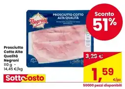 Despar Prosciutto Cotto Alta Qualità Negroni offerta