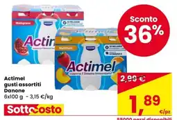 Despar Actimel gusti assortiti Danone offerta