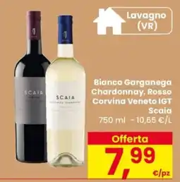 Despar Bianco Garganega Chardonnay, Rosso Corvina Veneto IGT Scaia offerta