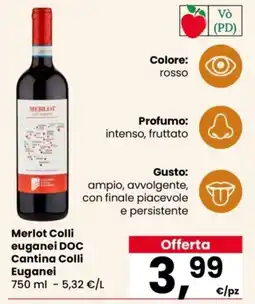 Despar Merlot Colli euganei DOC Cantina Colli Euganei offerta