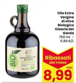 Despar Olio Extra Vergine di oliva Biologico Olearia del Garda offerta