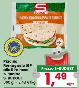 Despar Piadina Romagnola IGP alla Riminese S-BUDGET offerta