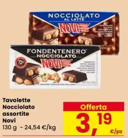 Despar Tavolette Nocciolato assortite Novi offerta