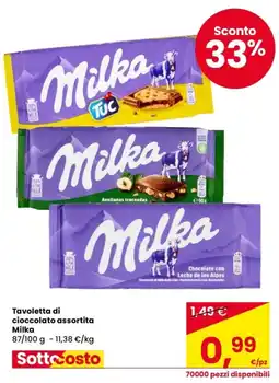 Despar Tavoletta di cioccolato assortita Milka offerta