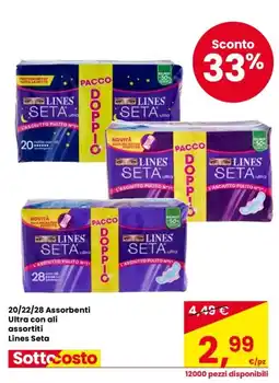 Despar Assorbenti Ultra con ali assortiti Lines Seta offerta