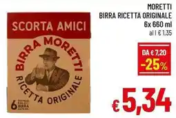A&O Birra Moretti Ricetta Originale offerta
