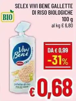 A&O Vivi Bene gallette di riso biologiche offerta