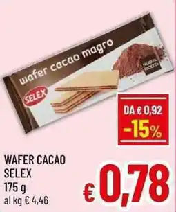 A&O Wafer cacao magro Selex offerta