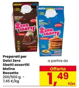 Despar Dolci Zero Sbatti assortiti Molino Rossetto offerta