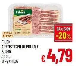 A&O Fileni Arrosticini di pollo e suino offerta
