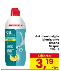 Despar Gel lavastoviglie igienizzante limone Despar offerta