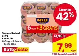 Despar Tonno all'olio di oliva Rio mare offerta