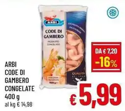 A&O Arbi code di gambero congelate offerta