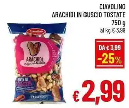 A&O Ciavolino arachidi in guscio tostate offerta