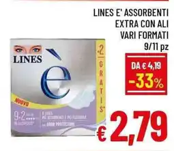 A&O Lines e' assorbenti extra con ali offerta