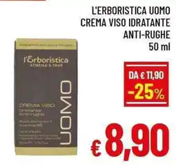 A&O l'Erboristica crema viso idratante anti-rughe uomo offerta