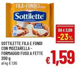 A&O Sottilette fila e fondi con mozzarella offerta