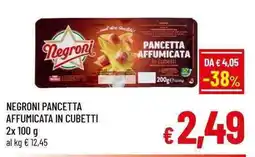 A&O Negroni pancetta affumicata in cubetti offerta