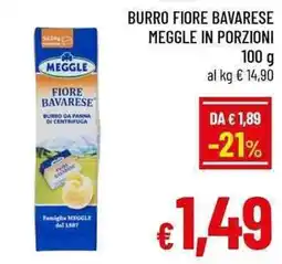A&O Burro fiore bavarese Meggle offerta