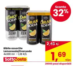 Eurospar Bibite assortite LemonSoda/OranSoda offerta