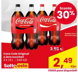 Eurospar Coca Cola Original o Zero zuccheri offerta