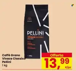 Eurospar Caffè Grano Vivace Classico Pellini offerta