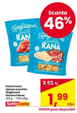 Eurospar Pasta fresca ripiena assortita Sfogliavelo Giovanni Rana offerta