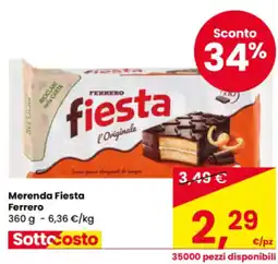 Eurospar Merenda Fiesta Ferrero offerta