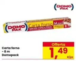 Eurospar Carta forno Domopack offerta