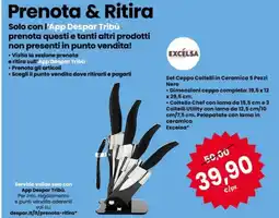 Eurospar Set Ceppo Coltelli in Ceramica 5 Pezzi Nero offerta