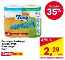 Eurospar Carta Igienica Mega Foxy offerta