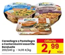 Eurospar Cereallegre o Pastallegre o Contornissimi assortite Bonduelle offerta