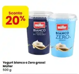 Eurospar Yogurt bianco o Zero grassi Müller offerta