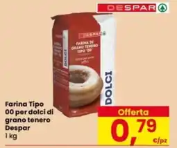 Eurospar Farina Tipo 00 per dolci di grano tenero Despar offerta