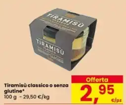 Eurospar Tiramisù classico o senza glutine offerta