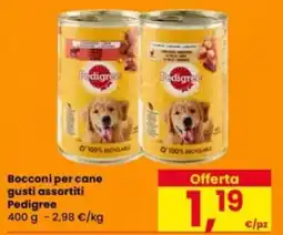 Eurospar Bocconi per cane gusti assortiti Pedigree offerta
