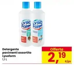 Eurospar Detergente pavimenti assortito Lysoform offerta