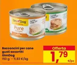 Eurospar Bocconcini per cane gusti assortiti GimDog offerta