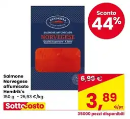 Eurospar Salmone Norvegese affumicato Hendrik's offerta