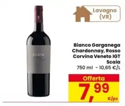 Eurospar Bianco Garganega Chardonnay, Rosso Corvina Veneto IGT Scaia offerta