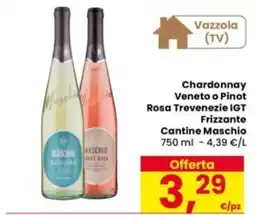 Eurospar Chardonnay Veneto o Pinot Rosa Trevenezie IGT Frizzante Cantine Maschio offerta