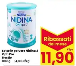 Eurospar Latte in polvere Nidina 2 Opti Pro Nestle offerta