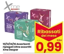 Eurospar Assorbenti ripiegati Ultra assortiti Xme Despar offerta