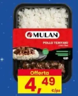 Eurospar Mulan pollo teriyaki con riso offerta