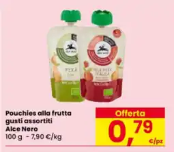 Eurospar Pouchies alla frutta Alce Nero offerta