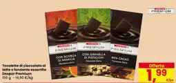 Eurospar Tavolette di cioccolato Despar Premium offerta