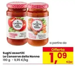 Eurospar Sughi assortiti Le Conserve della Nonna offerta