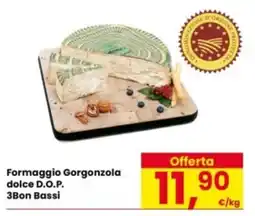 Eurospar Formaggio Gorgonzola dolce D.O.P. 3Bon Bassi offerta