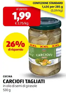 ALDI Carciofi tagliati offerta